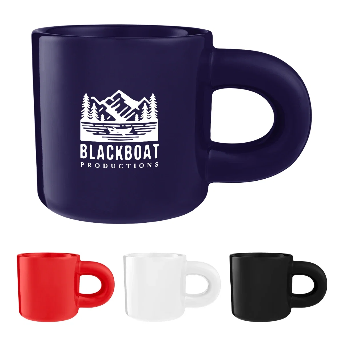Chunky handle mug that holds fifteen ounces of coffee