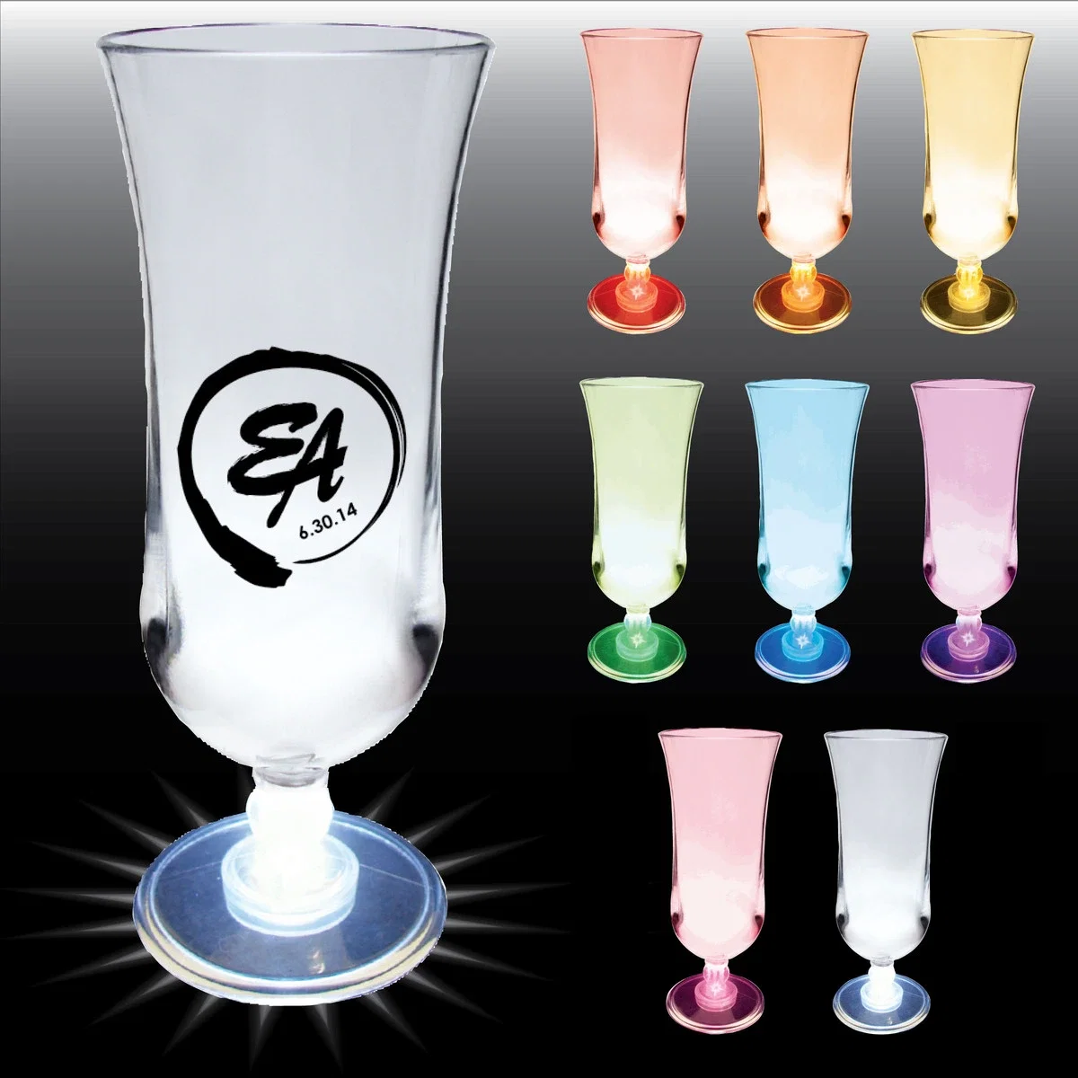 15 oz. Premium Plastic Hurricane Glass — view 3