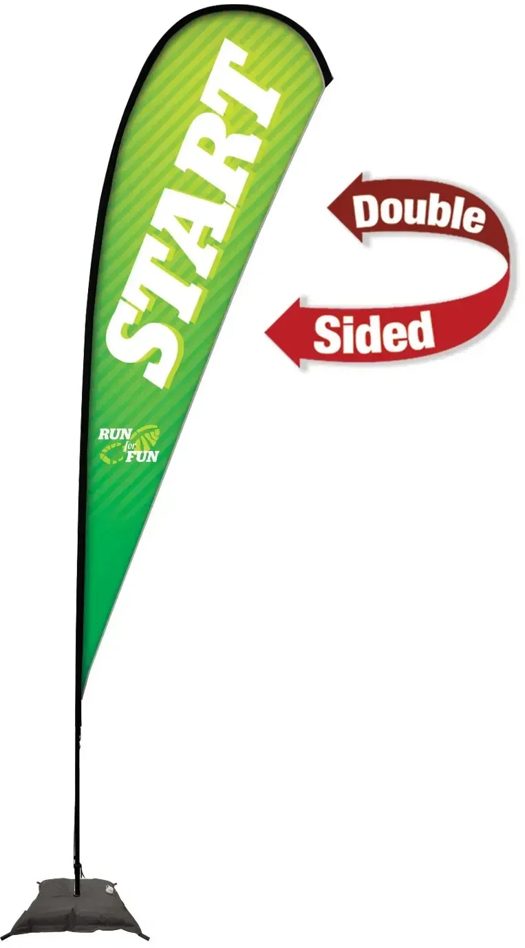 15' Premium Teardrop Sail Sign Kit (Double-Sided with Scissor Base) — view 6