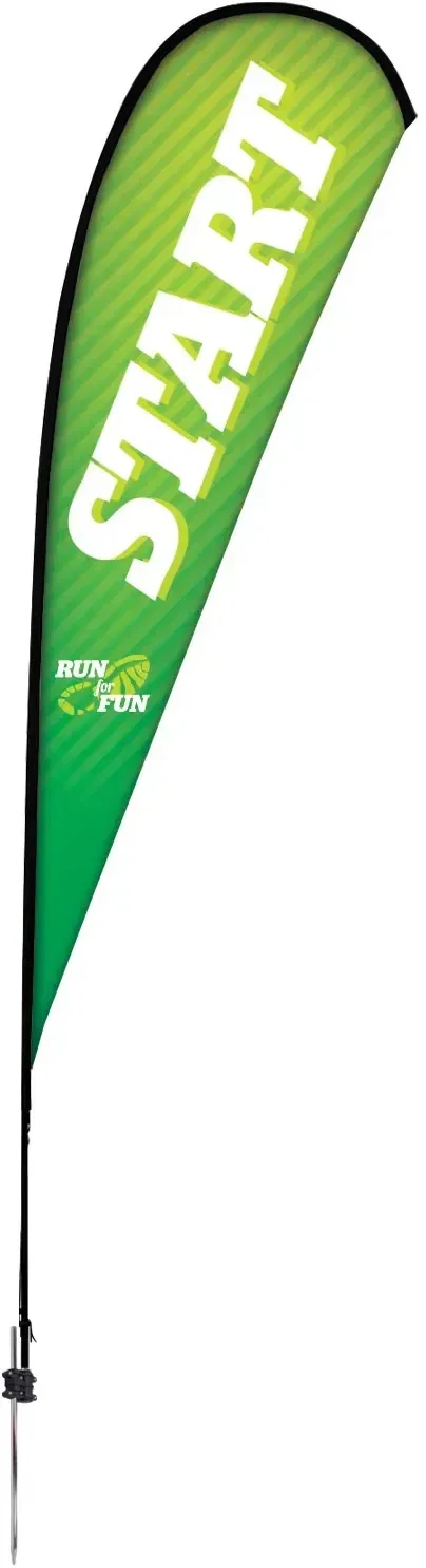 15' Premium Teardrop Sail Sign Kit (Single-Sided with Ground Spike) — view 5