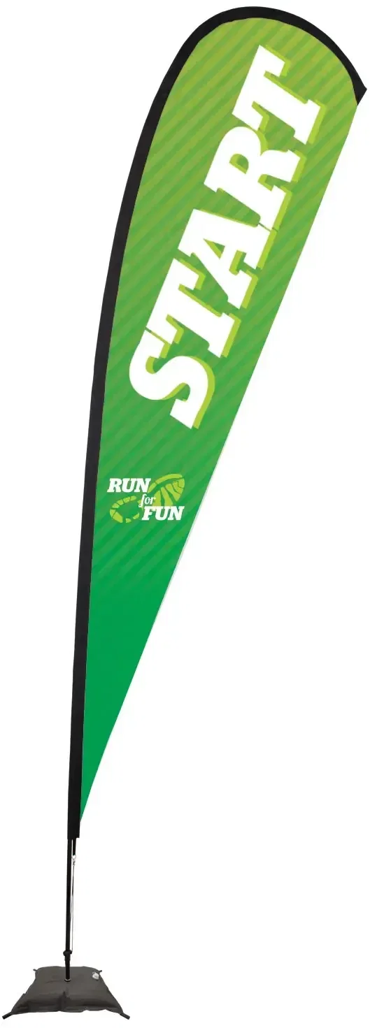 15' Premium Teardrop Sail Sign Kit (Single-Sided with Scissor Base) — view 6