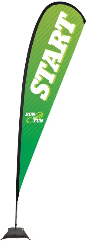 15' Premium Teardrop Sail Sign Kit (Single-Sided with Scissor Base) — view 6