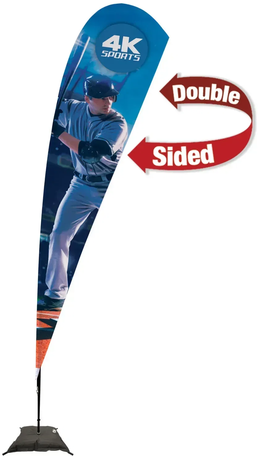 15' Streamline Teardrop Sail Sign Kit (Double-Sided with Scissor Base) — view 6