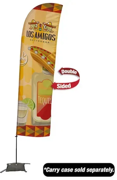 15' Value Blade Sail Sign Kit (Double-Sided with Cross Base)