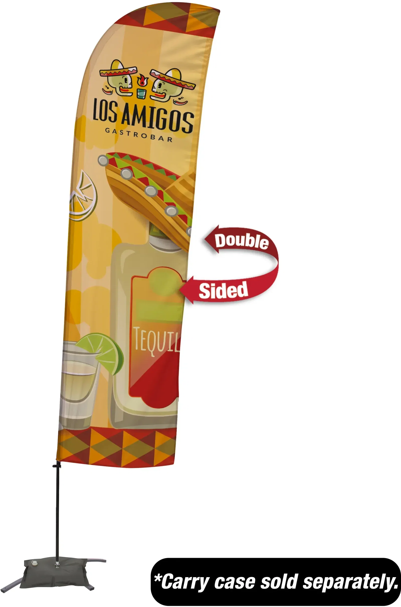 15' Value Blade Sail Sign Kit (Double-Sided with Cross Base) — view 2