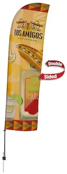 15' Value Blade Sail Sign Kit (Double-Sided with Value Spike & Ground Anchor)