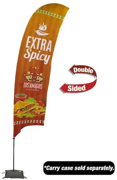 15' Value Razor Sail Sign Kit (Double-Sided with Cross Base)