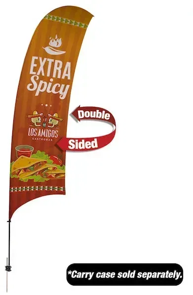 15' Value Razor Sail Sign Kit (Double-Sided with Value Spike & Ground Anchor)