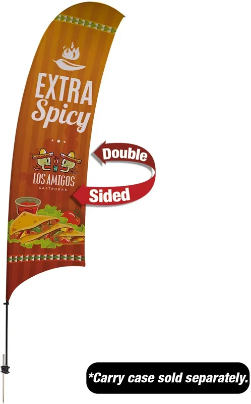 15' Value Razor Sail Sign Kit (Double-Sided with Value Spike & Ground Anchor) — view 4