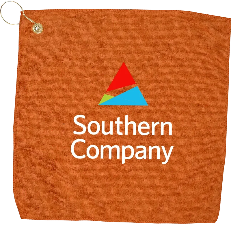 Branded Microfiber Golf Towel with Grommet - 15" x 15" — view 8