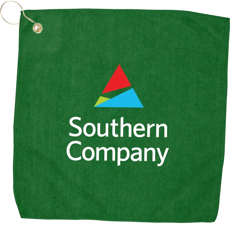 Branded Microfiber Golf Towel with Grommet - 15" x 15" — view 9