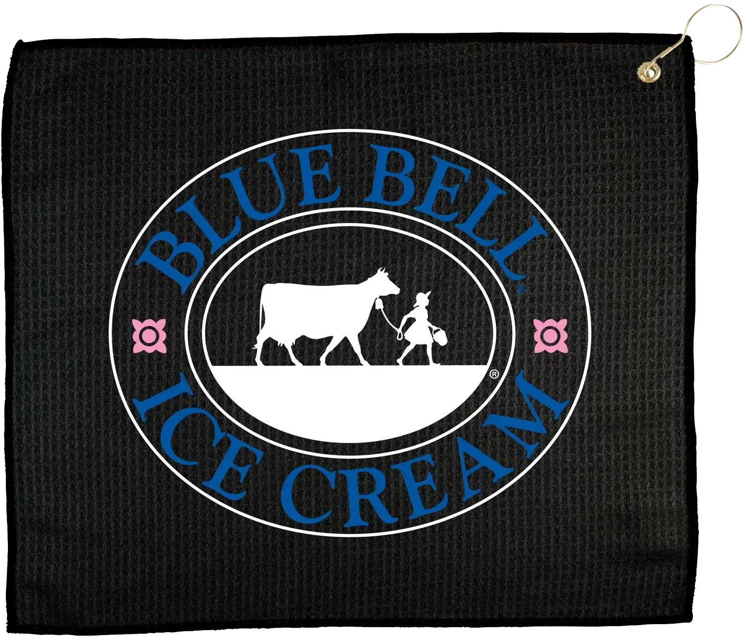 Custom Golf Towel - 15" X 18" Waffle with Grommet and Hook — view 3