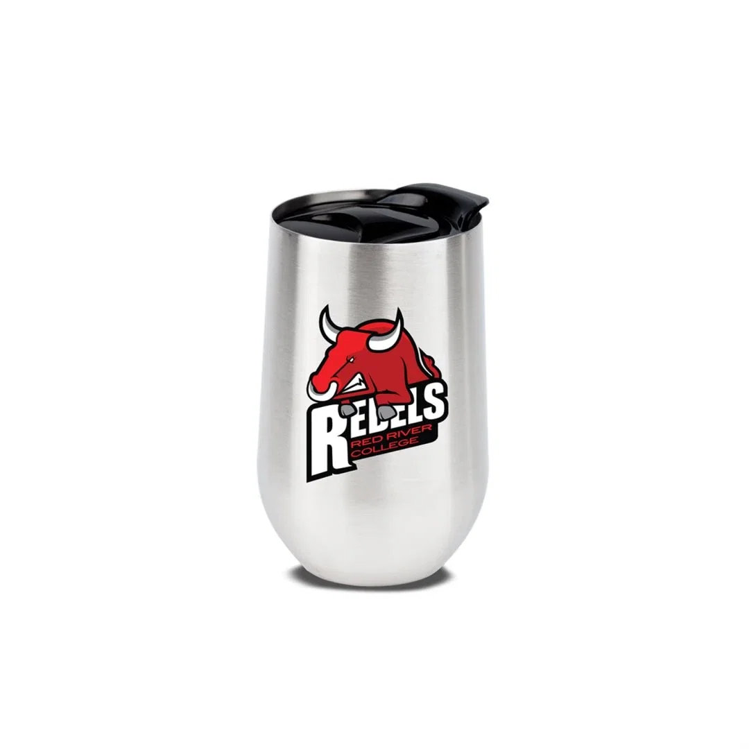 15oz Stainless Tumbler with Slide-Open Lid — view 3