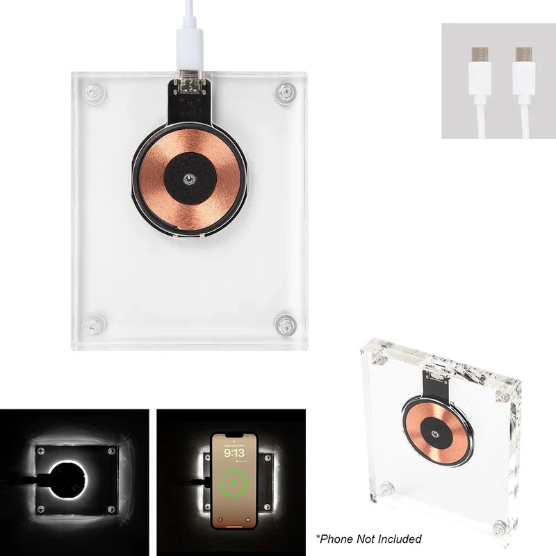 15W Acrylic Light Up Wireless Charger — view 2