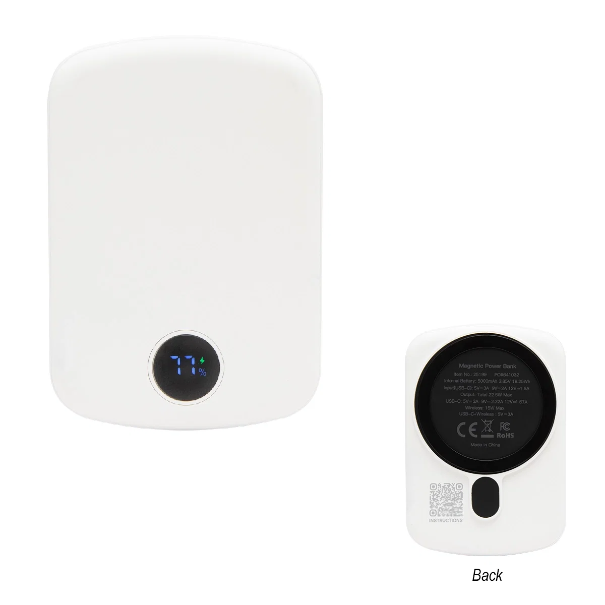 Charging port displayed clearly across the 15W magnetic wireless charger