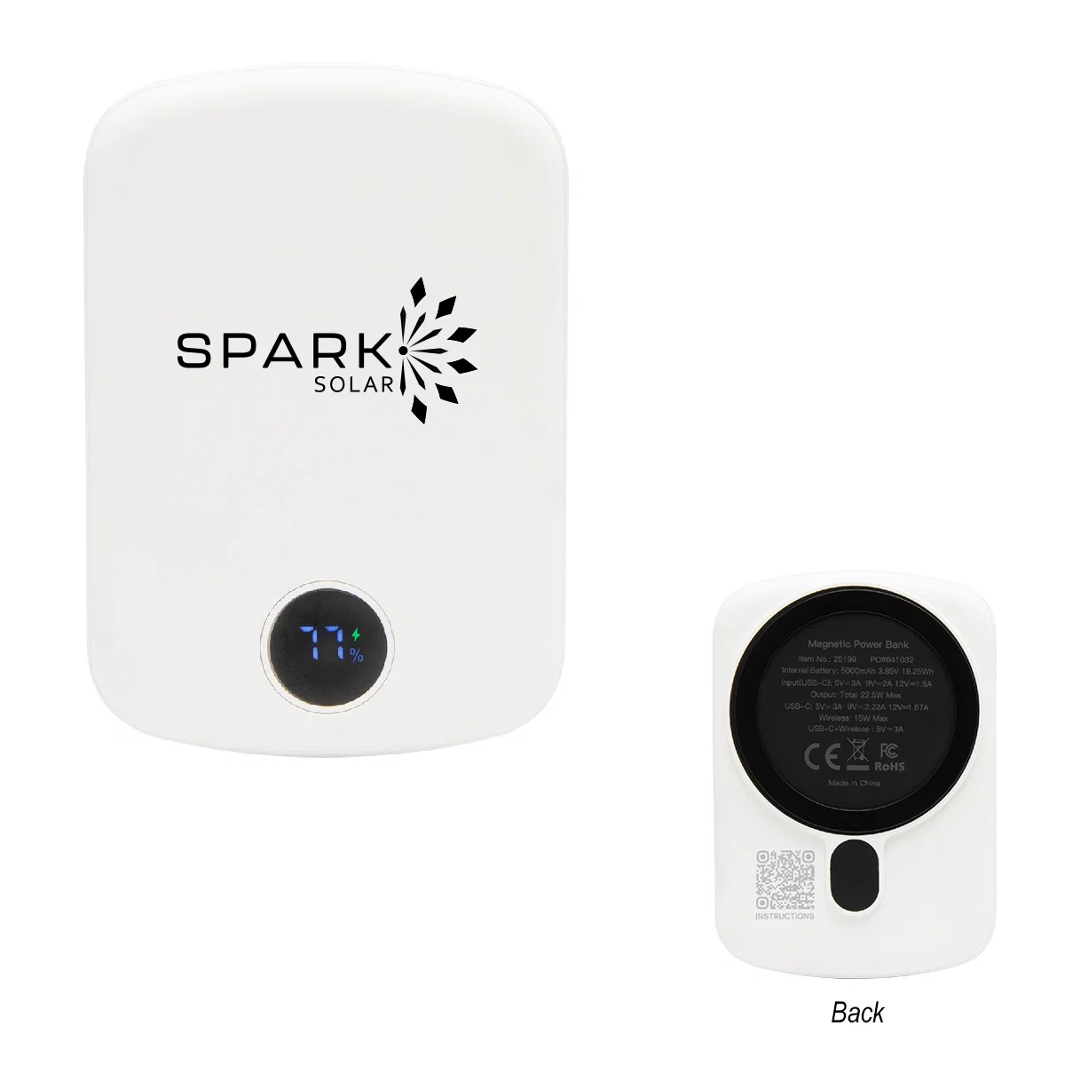 Tight crop of the 15W magnetic wireless charger that reveals the overall shape