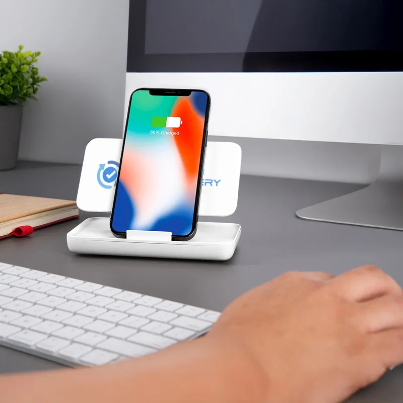 Side view of the raised charging surface