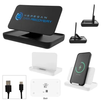 Unfolded to hold a phone upright while charging