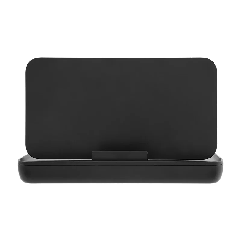 Black version angled to show the charging pad
