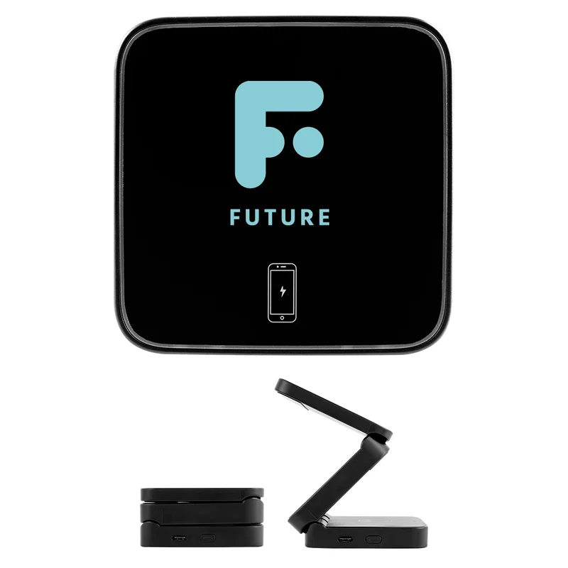 Top surface where a device snaps into place magnetically