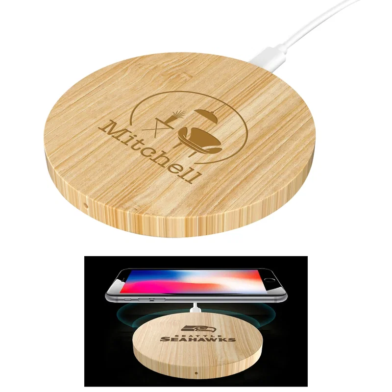 Underside and cable connection of the bamboo pad
