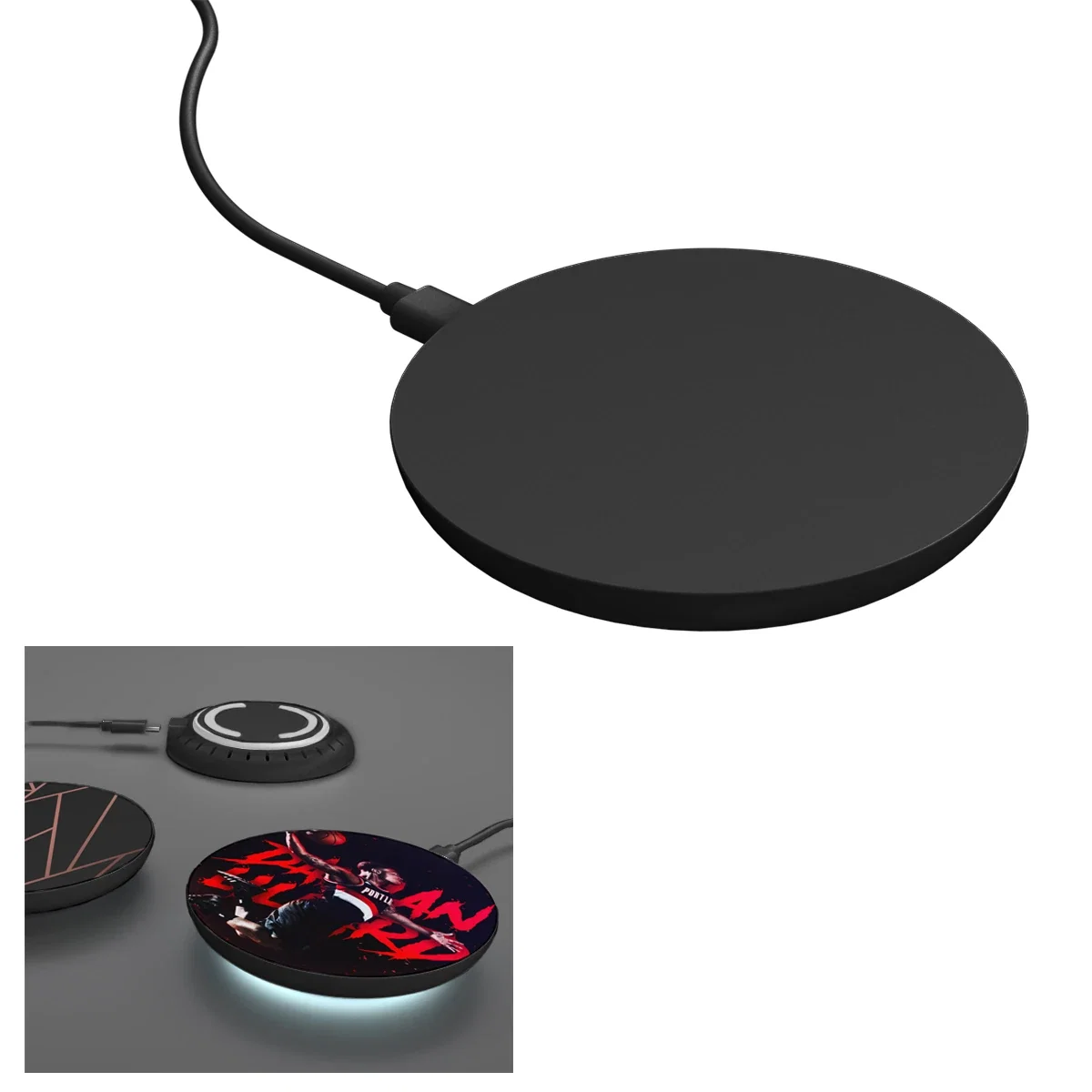 Overhead angle on the 3.75 inch charging surface