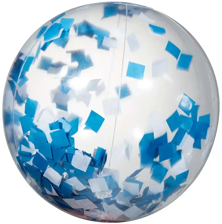 Blue & White Confetti Beach Ball - 16" — view 2