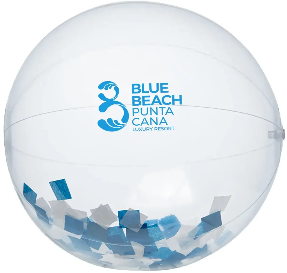 Blue & White Confetti Beach Ball - 16" — view 3
