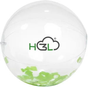 Green & White Confetti Beach Ball - 16"