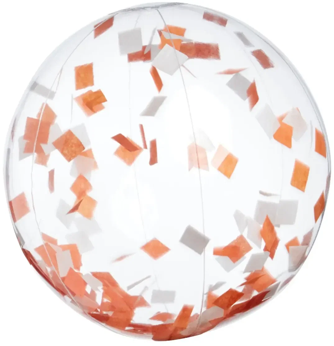 Orange & White Confetti Beach Ball - 16" — view 2