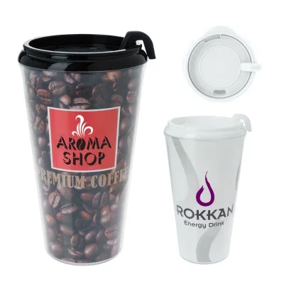 White version of the same 16 ounce cup