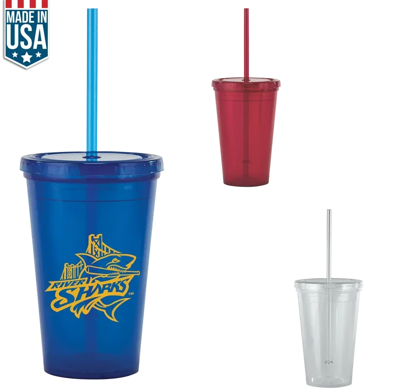 Personalized Bolero Tumbler With Straw - 16oz — view 5
