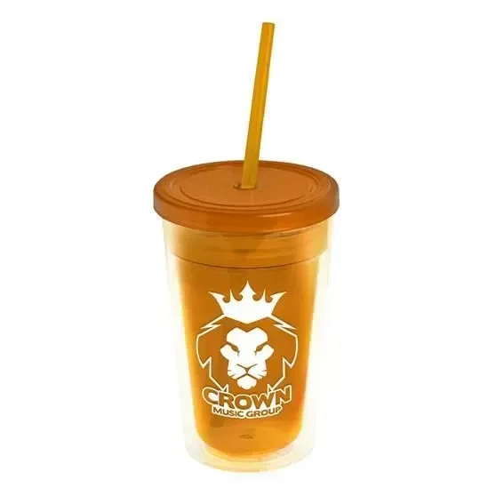 Transparent Tumbler with Straw Lid (16 oz.) — view 6