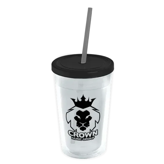 Transparent Tumbler with Straw Lid (16 oz.) — view 7