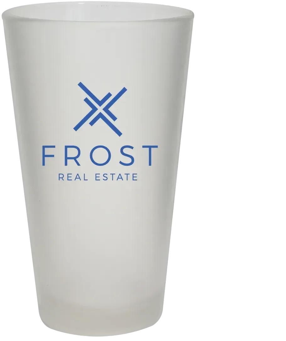 16 oz. Frosted Pint Glass - USA