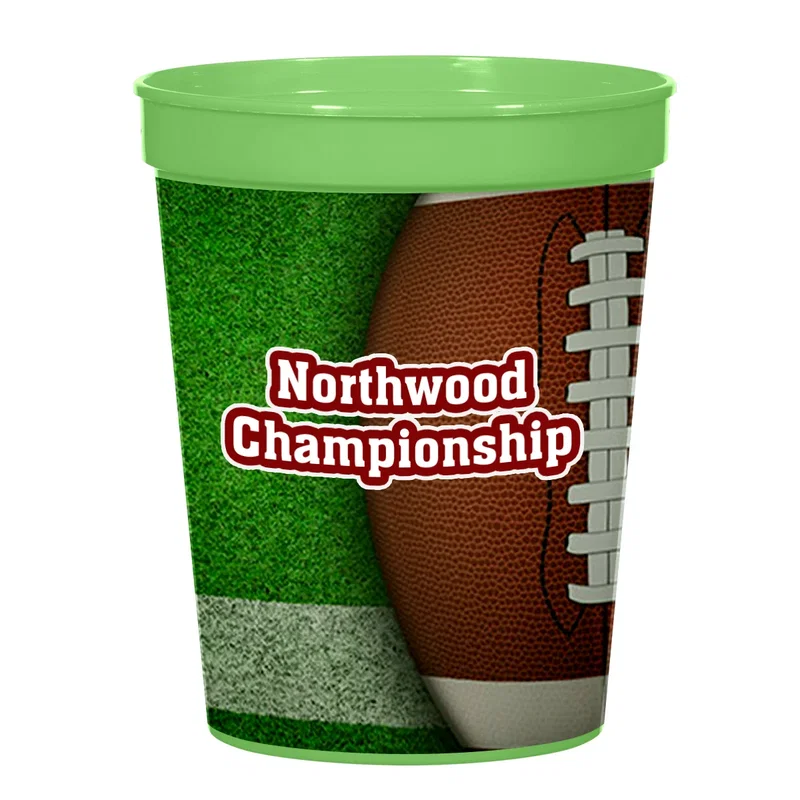 Right side of the printed stadium cup