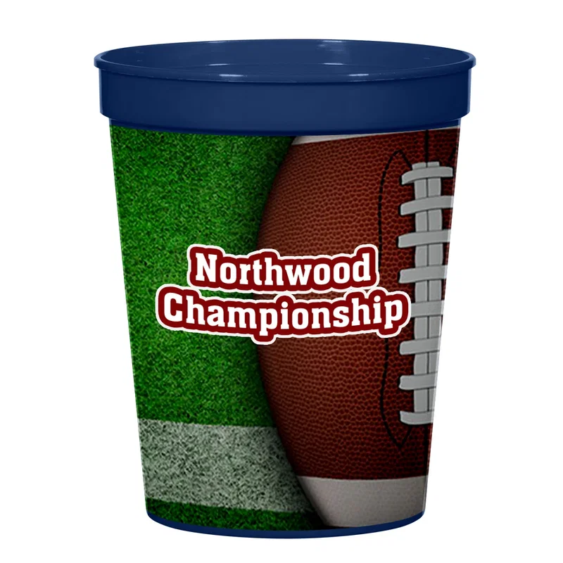 Plain-backdrop photo of the tall reusable cup
