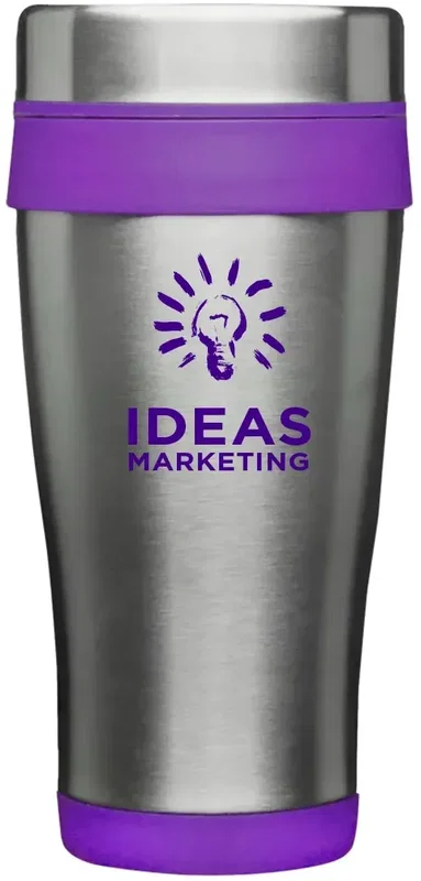 Grab-N-Go Insulated Stainless Steel Travel Mug - 16 oz. - 1 Color Imp. — view 4