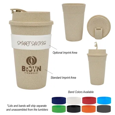 Lid on top of the six inch tall drink cup