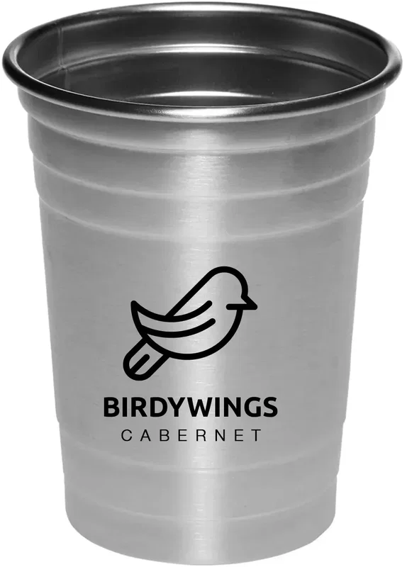 Personalized Stainless Steel Beer Cups - 16 oz. — view 5