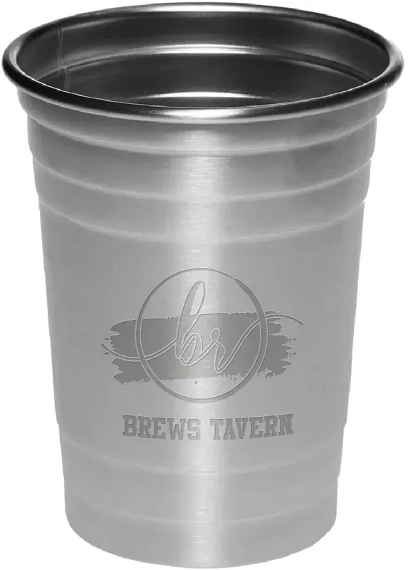 16 oz. HOP Stainless Steel Beer Cups w/ Laser Engraving
