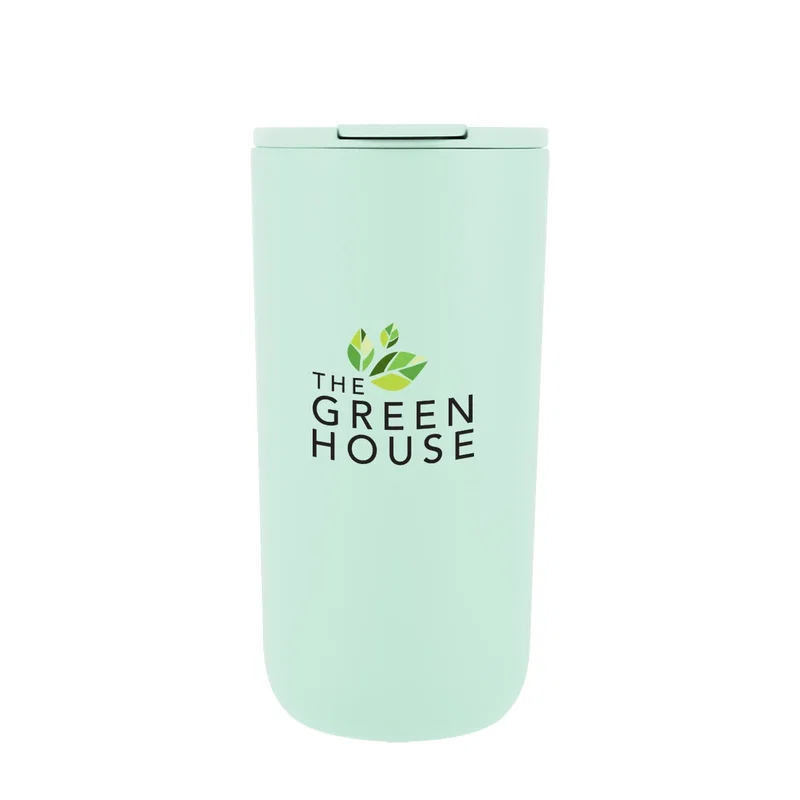 Stainless steel tumbler shown against a clean studio background