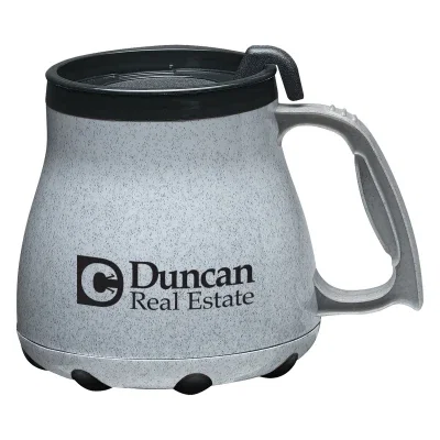 Handle detail on the side of the low profile cup