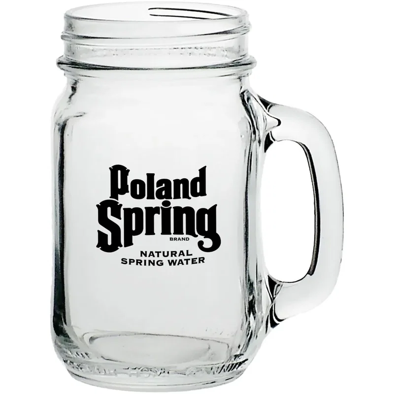 16 oz. Maplewood Libbey Mason Jar w/ Handle — view 2