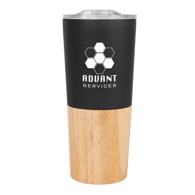 16 Oz. Marlow Stainless Steel Tumbler With Bamboo Base — view 2
