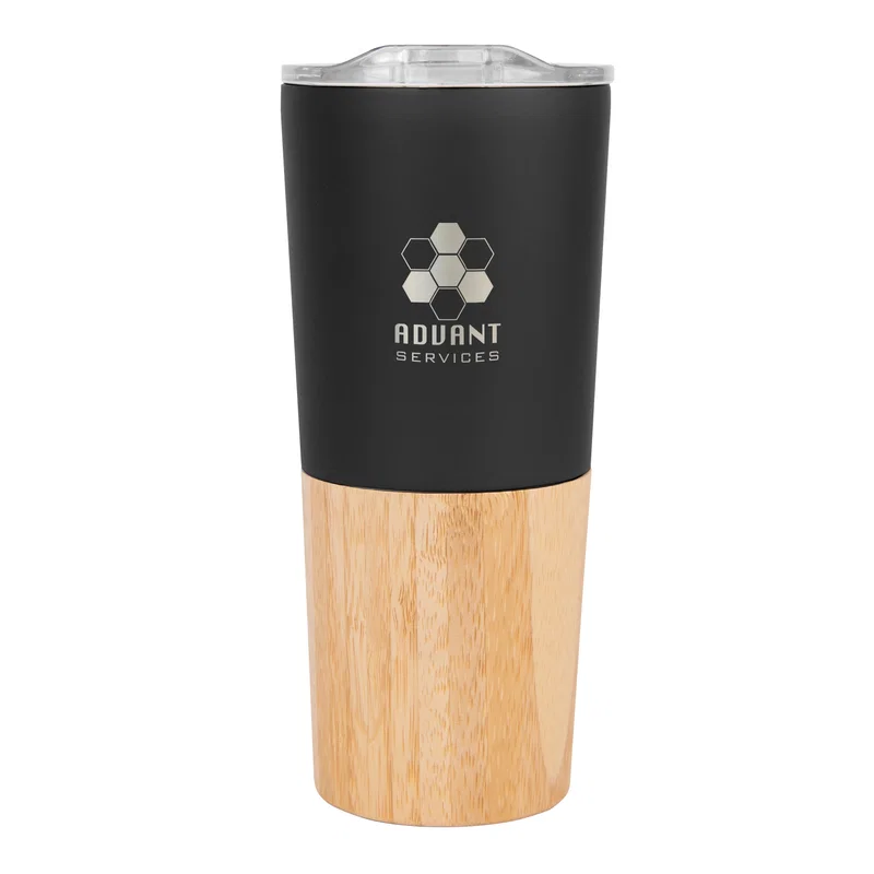 16 Oz. Marlow Stainless Steel Tumbler With Bamboo Base — view 3