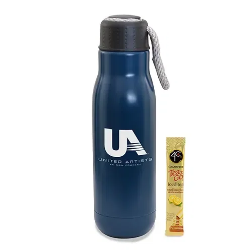 16 Oz Matte Bottle W/ Bungee Lid And Iced Tea — view 3