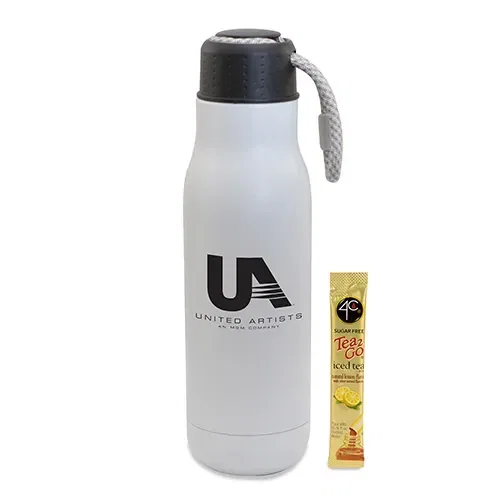 16 Oz Matte Bottle W/ Bungee Lid And Iced Tea — view 4