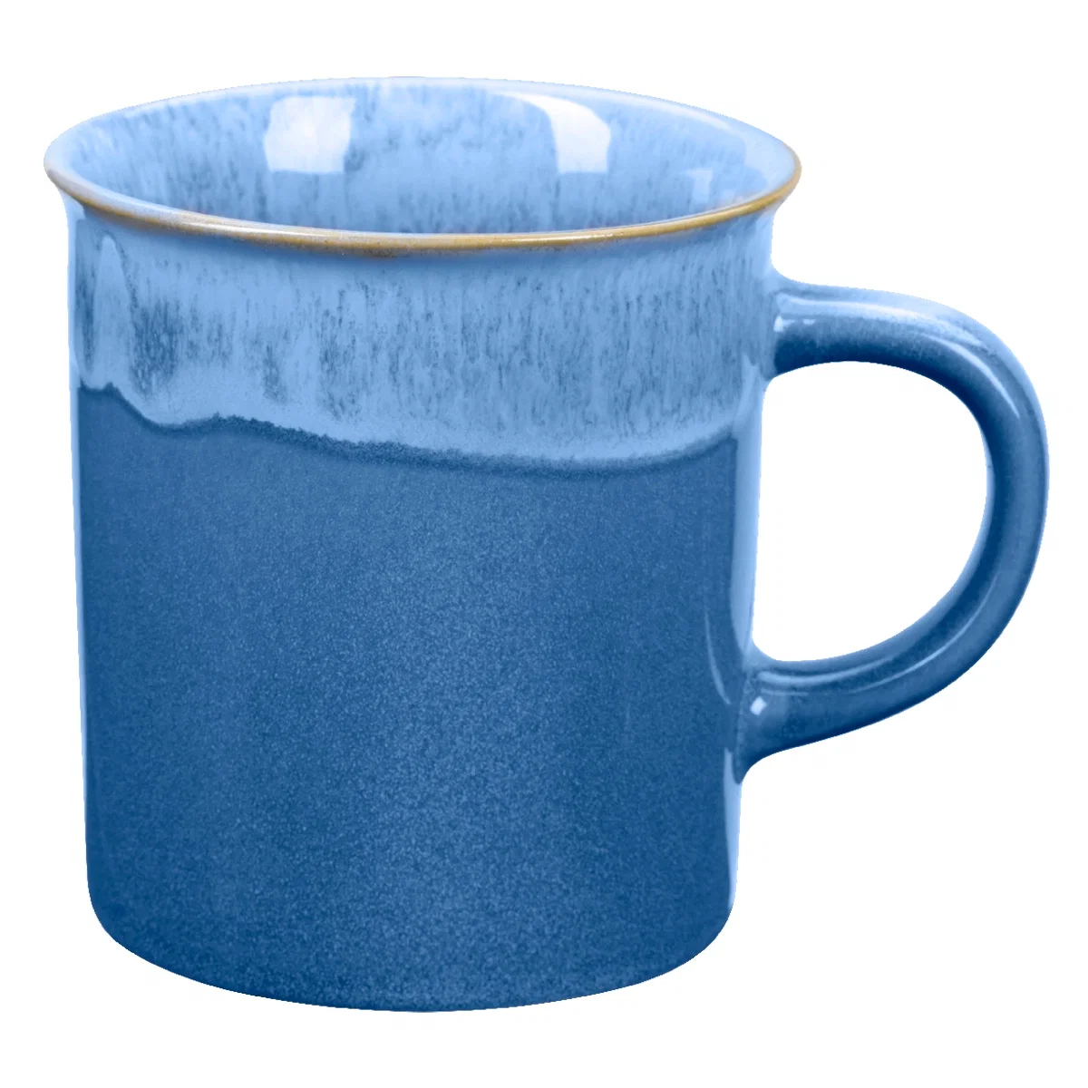 Aqua finish shown from the side on a white surface