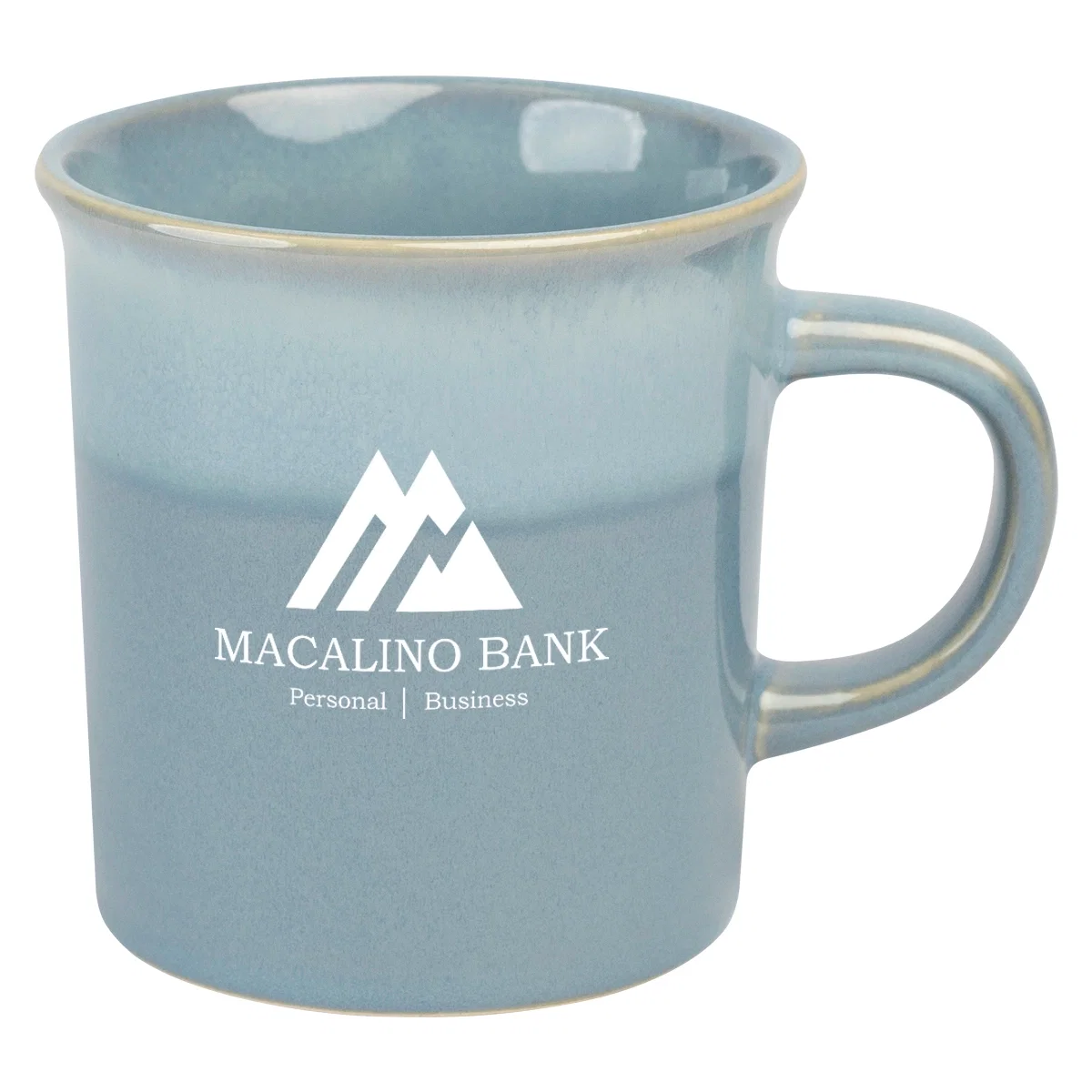 Blue version of the wide bodied coffee cup